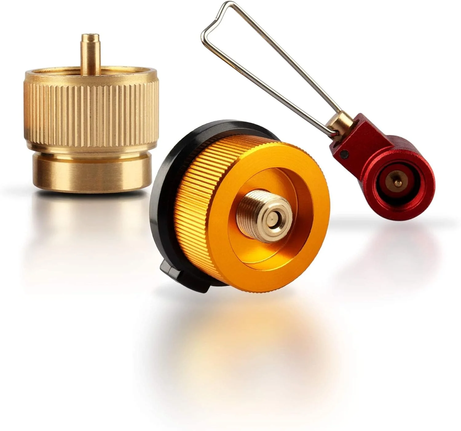 مبدل کوره کمپینگ 3 تکه، آداپتور تزریق پروپان، مبدل مخزن گاز، آکومولاتور گاز مایع، مخزن کوچک پروپان/بوتان 1 پوندی، ورودی نازل شیر EN417، ابزار فضای باز