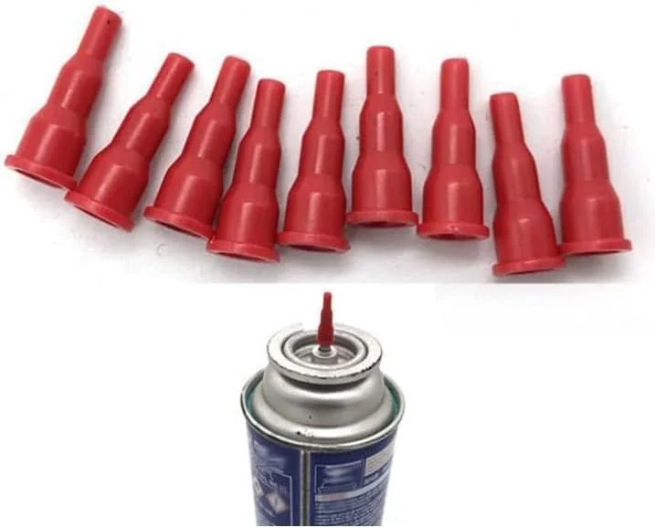 مجموعه 10 عددی آداپتور مخزن بوتان قرمز، کانکتور نازل مشعل نوع دریچه ای، مبدل، تجهیزات جوشکاری گاز، لوازم جانبی شیرهای جوشکاری گاز