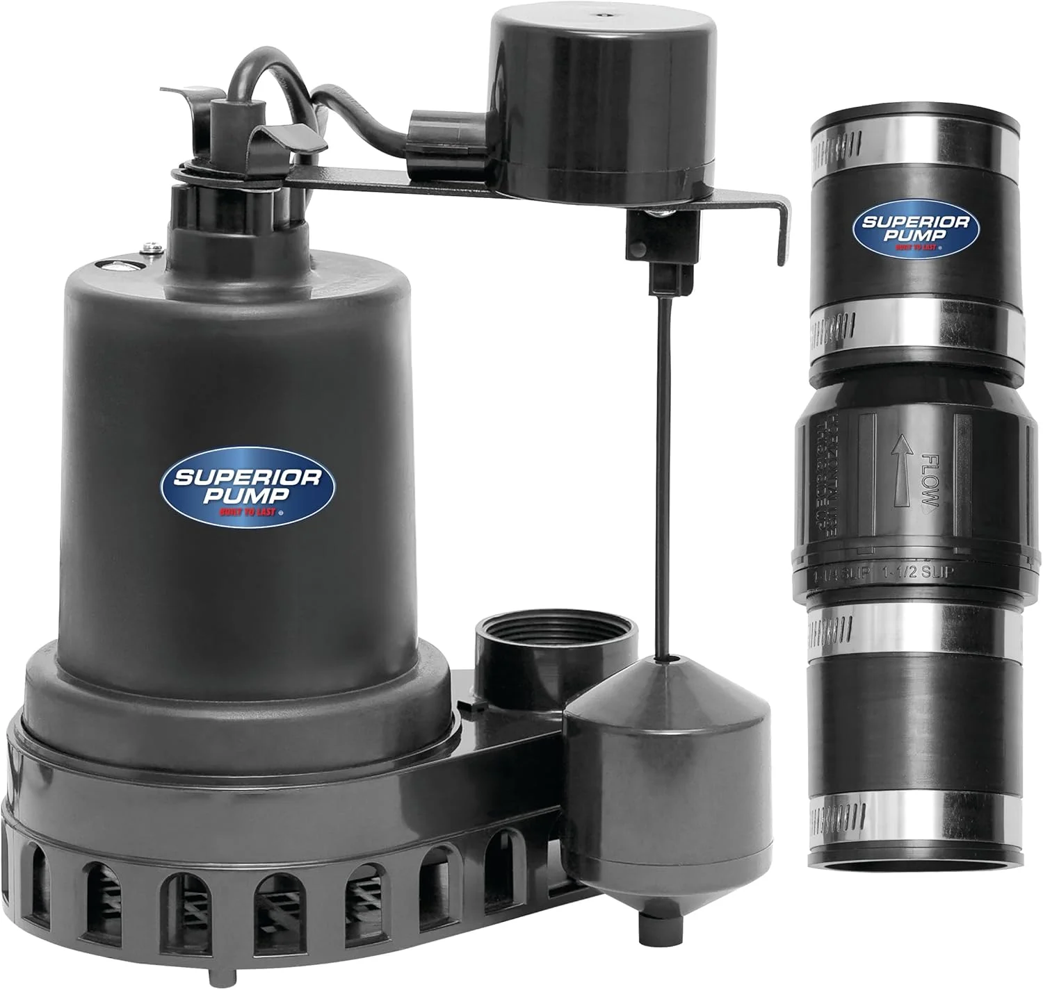 پمپ مستغرق لجن کش ترموپلاستیک 1/2 اسب بخار Superior Pump 92057 با سوئیچ شناور عمودی، به همراه شیر یک طرفه چکمه لاستیکی 1-1/2 اینچی پمپ مستغرق لجن کش ترموپلاستیک 1/2 اسب بخار Superior Pump 92057 با سوئیچ شناور عمودی، به همراه شیر یک طرفه چکمه لاستیکی 1-1/2 اینچی