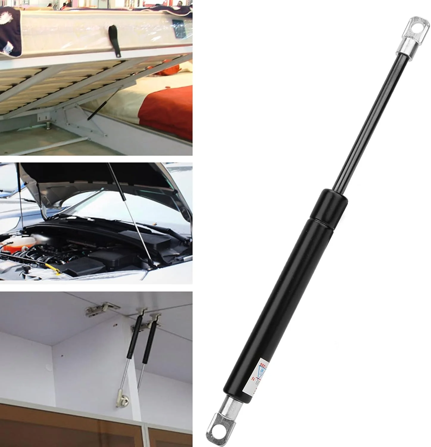 فنر گازی 280 میلی‌متری / 11 اینچی، فنر گازی هیدرولیک، کمک فنر، 100 میلی‌متری / 3.9 اینچی، برای درب‌های تاشو تجهیزات، میله تبلیغاتی، جعبه نور، پنجره تاشو، اتصال مفصل تخت (فشار 500N)