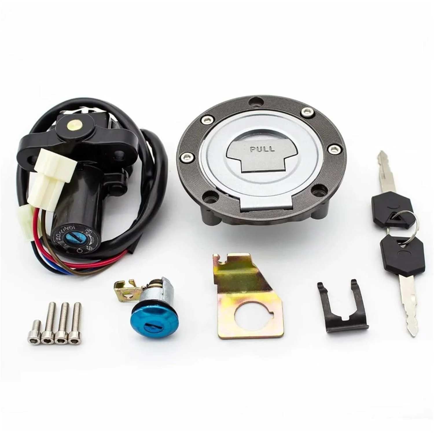 سوئیچ استارت موتور سیکلت سازگار با Mt03 2006-2012 و Yzf و R1 و R6 1992-2012، لوازم جانبی موتور سیکلت، کیت قفل درب باک