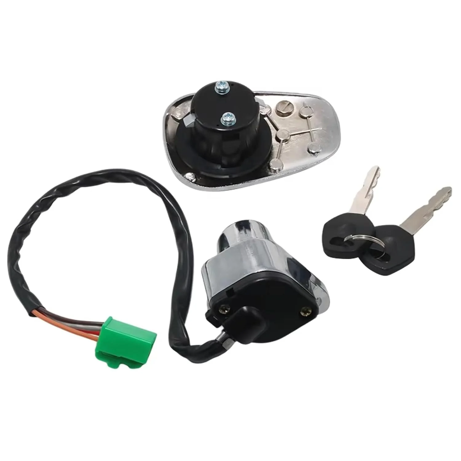 سوئیچ استارت موتور سیکلت سازگار با سوزوکی VS1400 اینترودر 1400 سالهای 1987-2004، لوازم جانبی موتور سیکلت، کیت قفل درب باک، شماره قطعه 4420038860