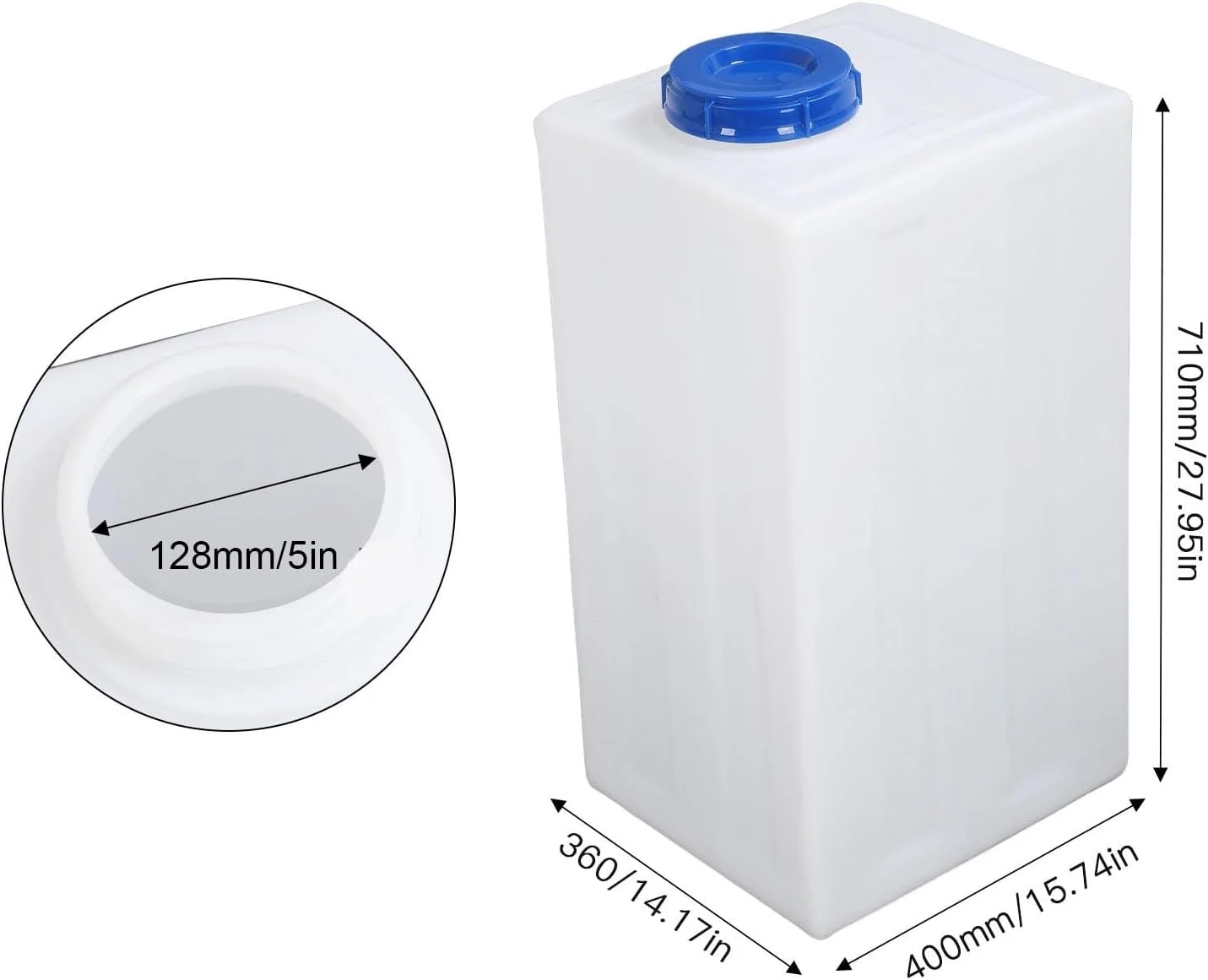 مخزن آب 100 لیتری RV از جنس LLDPE مناسب برای آب آشامیدنی، مخزن عمودی برای قایق تفریحی