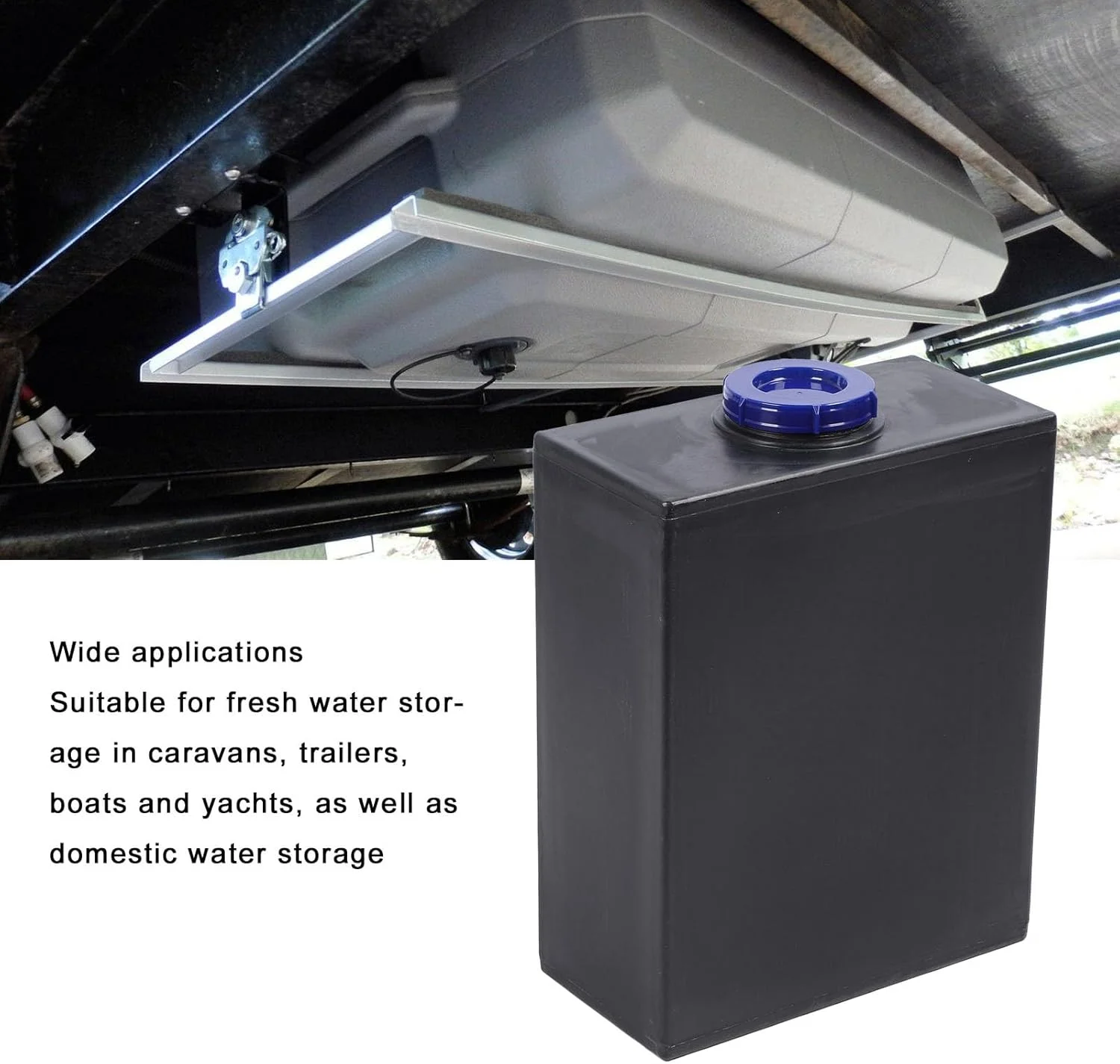 مخزن آب عمودی 10.5 گالنی Jiawu از جنس LLDPE با کیفیت غذایی - مناسب برای موتورخانه ها، کشتی ها و قایق ها