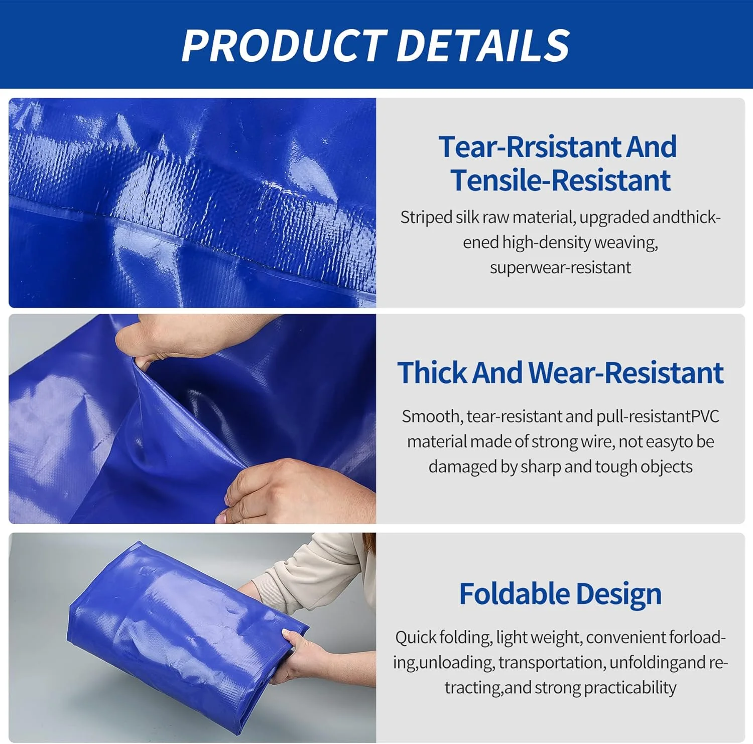 MXQMKL 540 L/142 gal Water Bladder Storage Containers, Foldable Portable Water Tank Large Capacity Soft Water Bag, Drought Resistance, Fire Prevention, Emergency Water