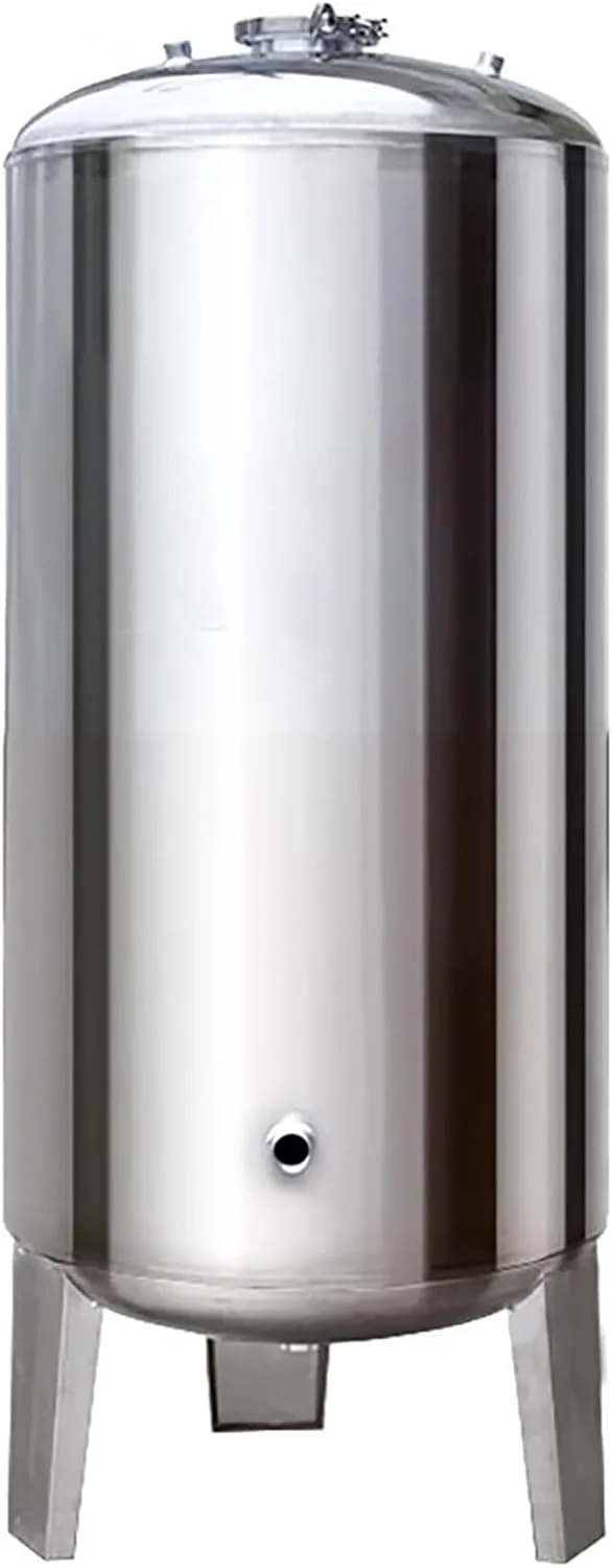 مخزن تحت فشار آب 50 گالن، مخازن ذخیره آب تحت فشار پمپ چاه عمودی استیل ضد زنگ، مخازن آب با ورودی/خروجی 1 اینچ، مخازن مثانه ذخیره آب عمودی