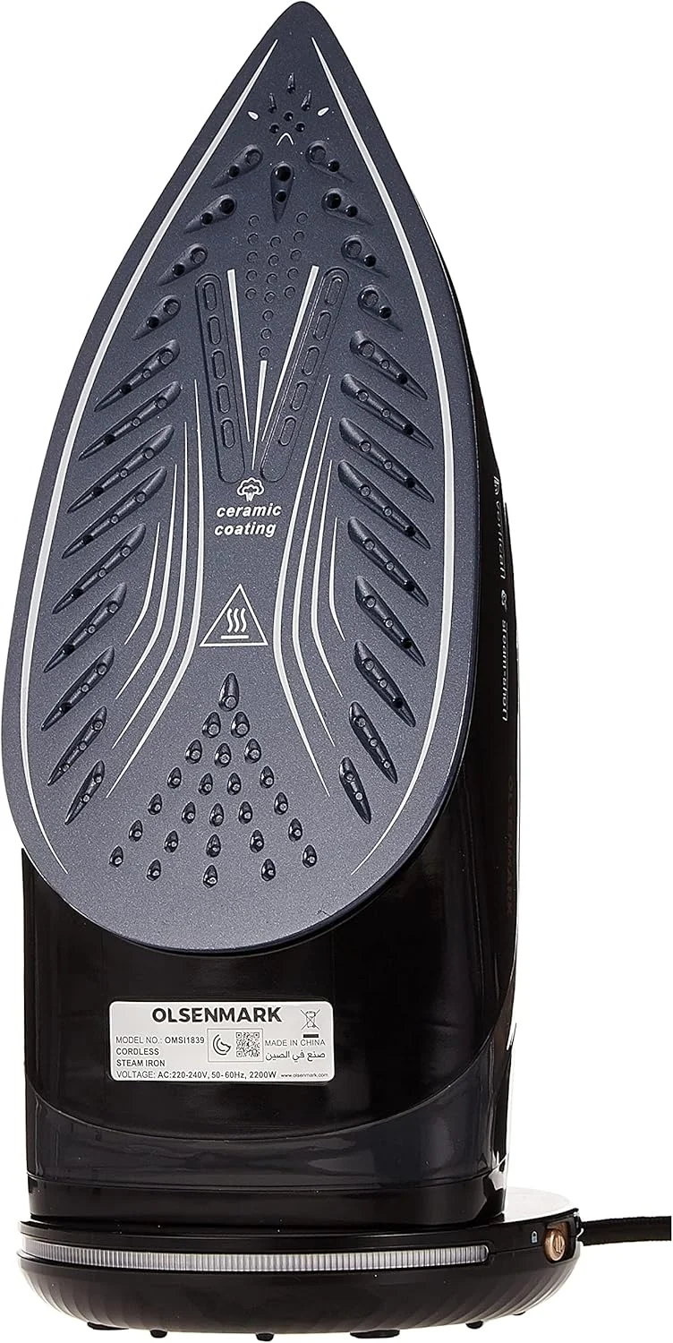 Corded and Cordless Steam Iron box, Dry, Steam, Spray, OMSI1839 Vertical Steam, Adjustable Temperature Control, Self-Cleaning, Ceramic Soleplate, 420ml Water Tank Anti-Calc