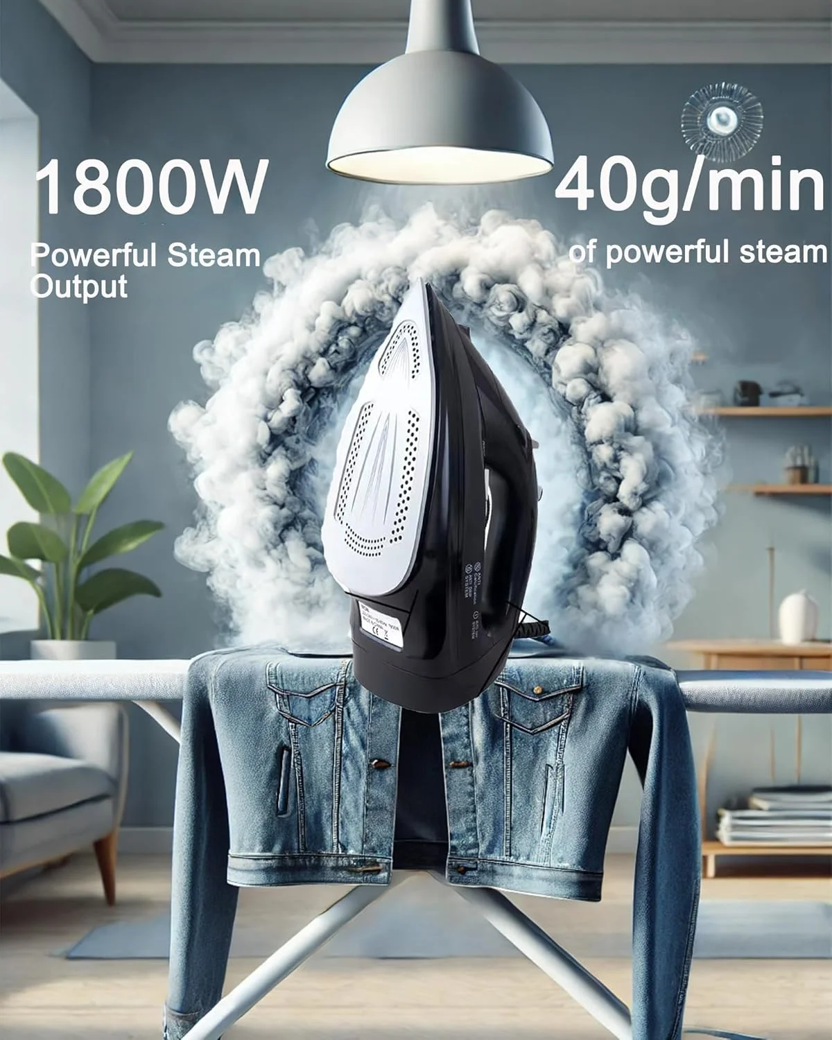 اتو بخار هوشمند قدرتمند 1800 وات، اتو بخار عمودی، کنترل آسان دما، خاموش شدن خودکار ضد چکه، مخزن آب بزرگ، گرم شدن سریع، خود تمیز شونده، کنترل دما برای پنبه، کتان، ابریشم، پشم اتو بخار هوشمند قدرتمند 1800 وات، اتو بخار عمودی، کنترل آسان دما، خاموش شدن خودکار ضد چکه، مخزن آب بزرگ، گرم شدن سریع، خود تمیز شونده، کنترل دما برای پنبه، کتان، ابریشم، پشم