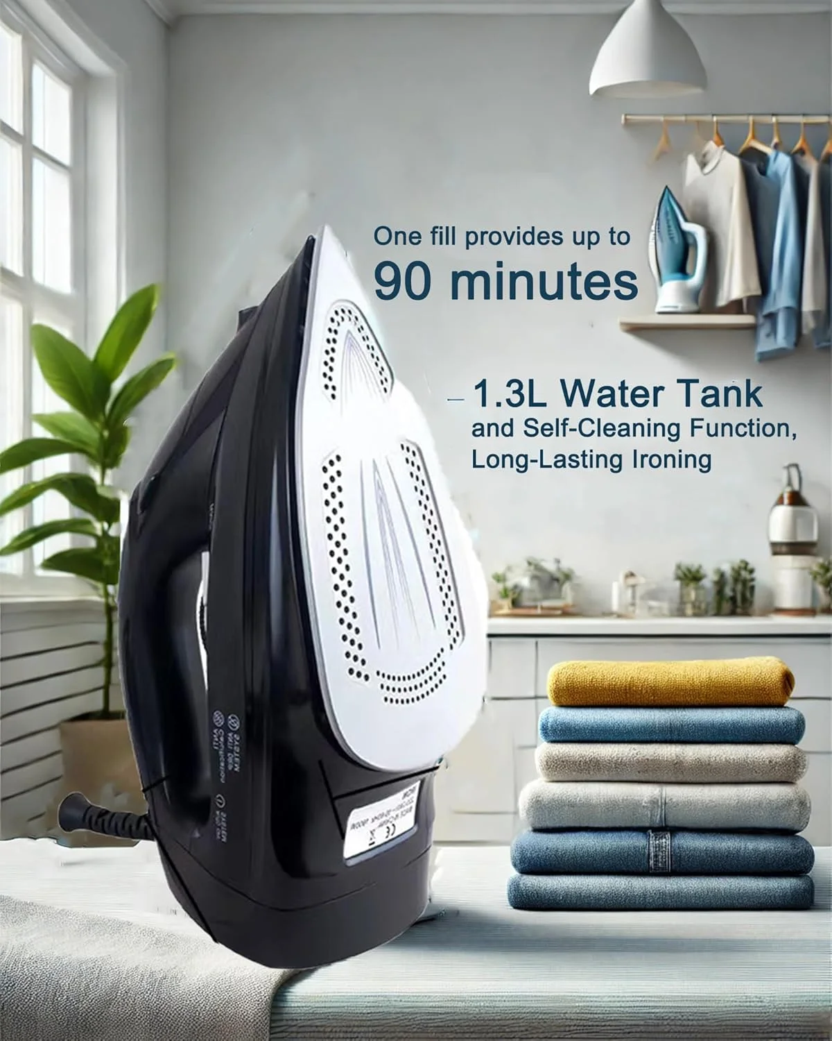 اتو بخار هوشمند قدرتمند 1800 وات، اتو بخار عمودی، کنترل آسان دما، خاموش شدن خودکار ضد چکه، مخزن آب بزرگ، گرم شدن سریع، خود تمیز شونده، کنترل دما برای پنبه، کتان، ابریشم، پشم اتو بخار هوشمند قدرتمند 1800 وات، اتو بخار عمودی، کنترل آسان دما، خاموش شدن خودکار ضد چکه، مخزن آب بزرگ، گرم شدن سریع، خود تمیز شونده، کنترل دما برای پنبه، کتان، ابریشم، پشم