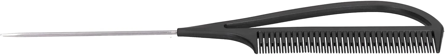 شانه دم موشی، شانه حالت دهنده موی راحت ABS استیل ضد زنگ کوچک و نفیس برای آرایشگاه خانگی (مشکی)