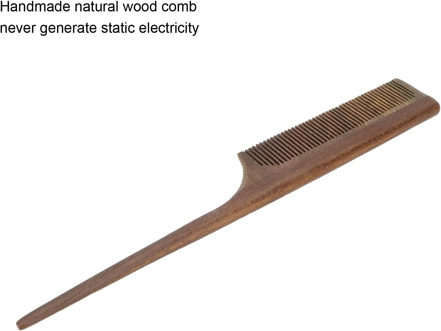 شانه دم موشی، شانه چوبی دست ساز با دندانه های گرد از چوب صندل برای مو و ریش