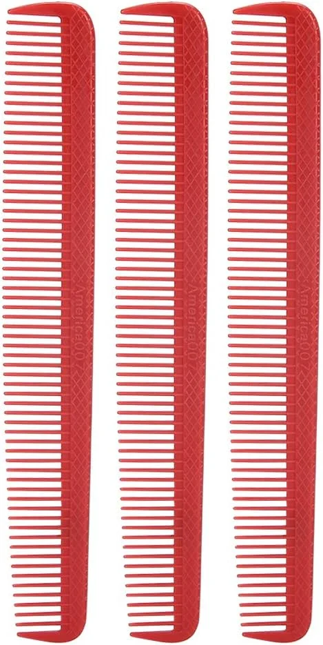 شانه دم موشی آرایشگری، شانه برش مو ضد حرارت، ضد الکتریسیته ساکن، ضد خوردگی، با کیفیت بالا برای استفاده شخصی آرایشگاه و سالن های حرفه ای (قرمز)