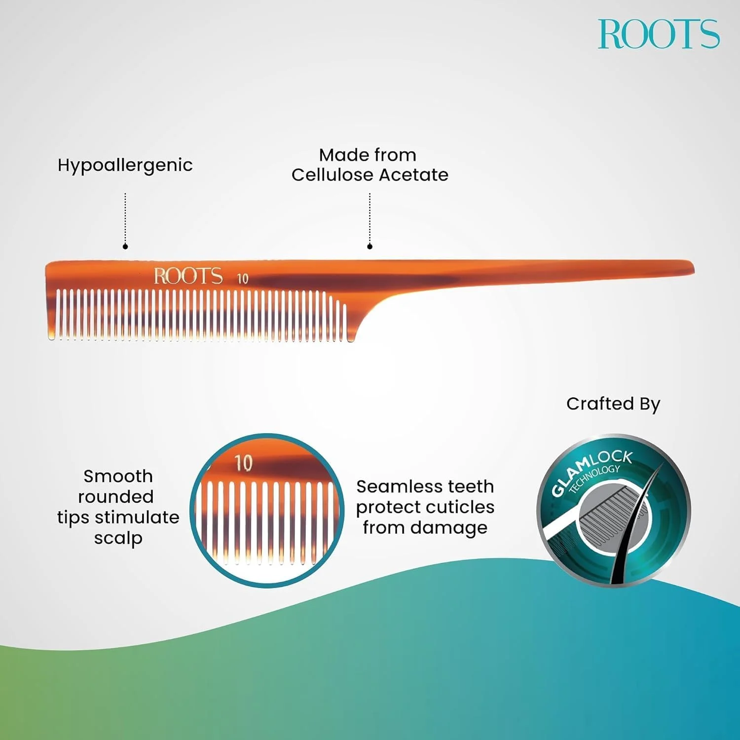 روتس - شانه دندانه ریز - شانه دم موشی - شانه مو