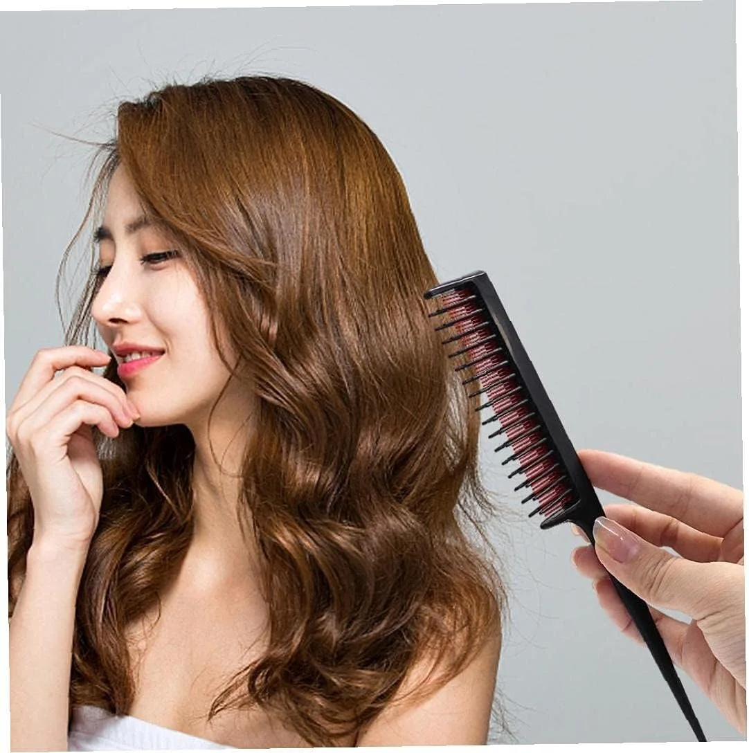 شانه پوش دهنده سه تایی، شانه دم موشی، شانه دم باریک 3 لایه، ابزار حالت دهی مو، ابزار آرایشگری 3 عددی