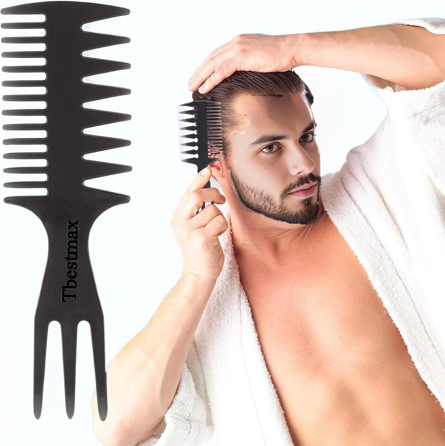 شانه حالت دهنده یونیورسال - شانه دندانه پهن و شانه دم موشی برای آراستگی موی آقایان و بانوان