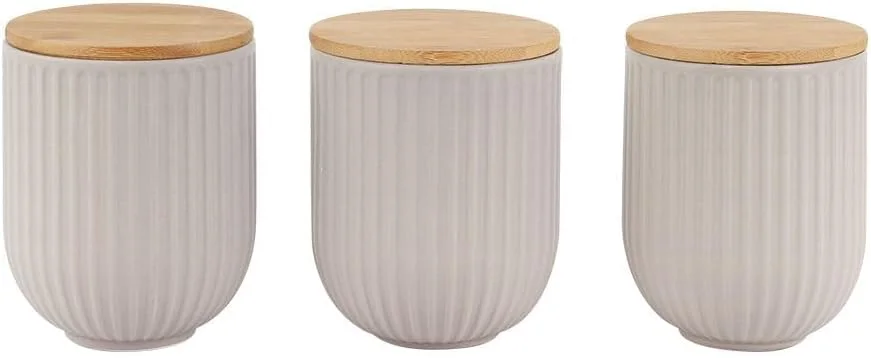 ست ۳ تکه ظروف سرامیکی ذخیره سازی آسترا با درب بامبو - ظروف آشپزخانه دربسته، ظروف شیک نگهداری مواد غذایی، ظروف سرامیکی بادوام برای نگهداری مواد غذایی، ادویه و قهوه - ۷۵۰ میلی لیتر ست ۳ تکه ظروف سرامیکی ذخیره سازی آسترا با درب بامبو - ظروف آشپزخانه دربسته، ظروف شیک نگهداری مواد غذایی، ظروف سرامیکی بادوام برای نگهداری مواد غذایی، ادویه و قهوه - ۷۵۰ میلی لیتر