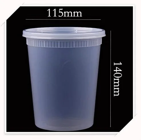 ظرف نگهداری مواد غذایی Beauenty (946 میلی لیتر) 24 عددی، با درب مهر و موم شده، مخزن نگهداری، بسته بندی گرم قابل استفاده مجدد، نگهداری و انجماد، جعبه ناهار، ظرف بزرگ سوپ، فنجان ضد نشت، آماده سازی غذای بیرون بر، قابل استفاده در مایکروویو