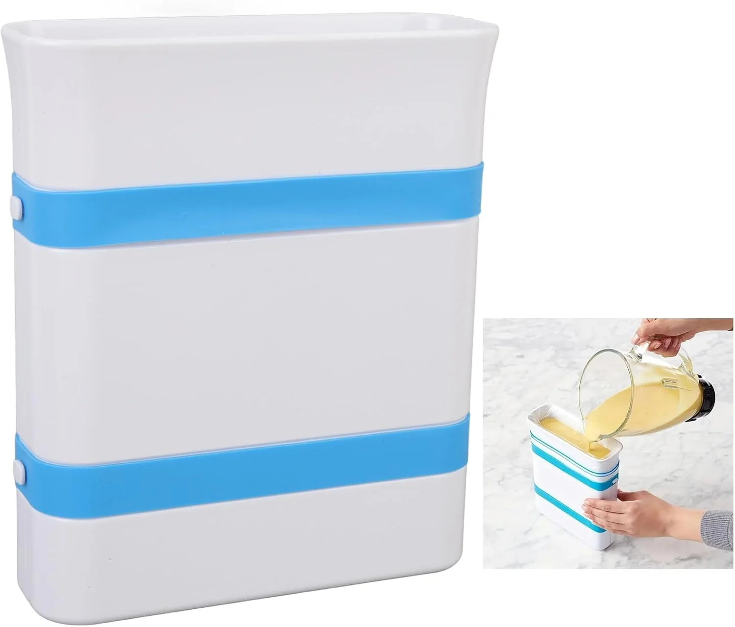 ظرف سیلیکونی فریزری سوپ BIGTHREE، قالب ساز بلوک غذای فریزری FreezeUp، پر کردن آسان، ایستاده به صورت عمودی، کیسه های نگهداری مواد غذایی مکعبی برای سازماندهی کارآمد آشپزخانه مرتب