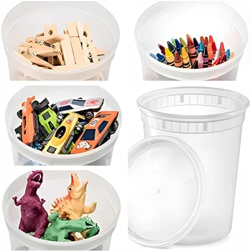 ظرف نگهداری مواد غذایی Beauenty (946 میلی لیتر) 24 عددی، با درب مهر و موم شده، مخزن نگهداری، بسته بندی گرم قابل استفاده مجدد، نگهداری و انجماد، جعبه ناهار، ظرف بزرگ سوپ، فنجان ضد نشت، آماده سازی غذای بیرون بر، قابل استفاده در مایکروویو