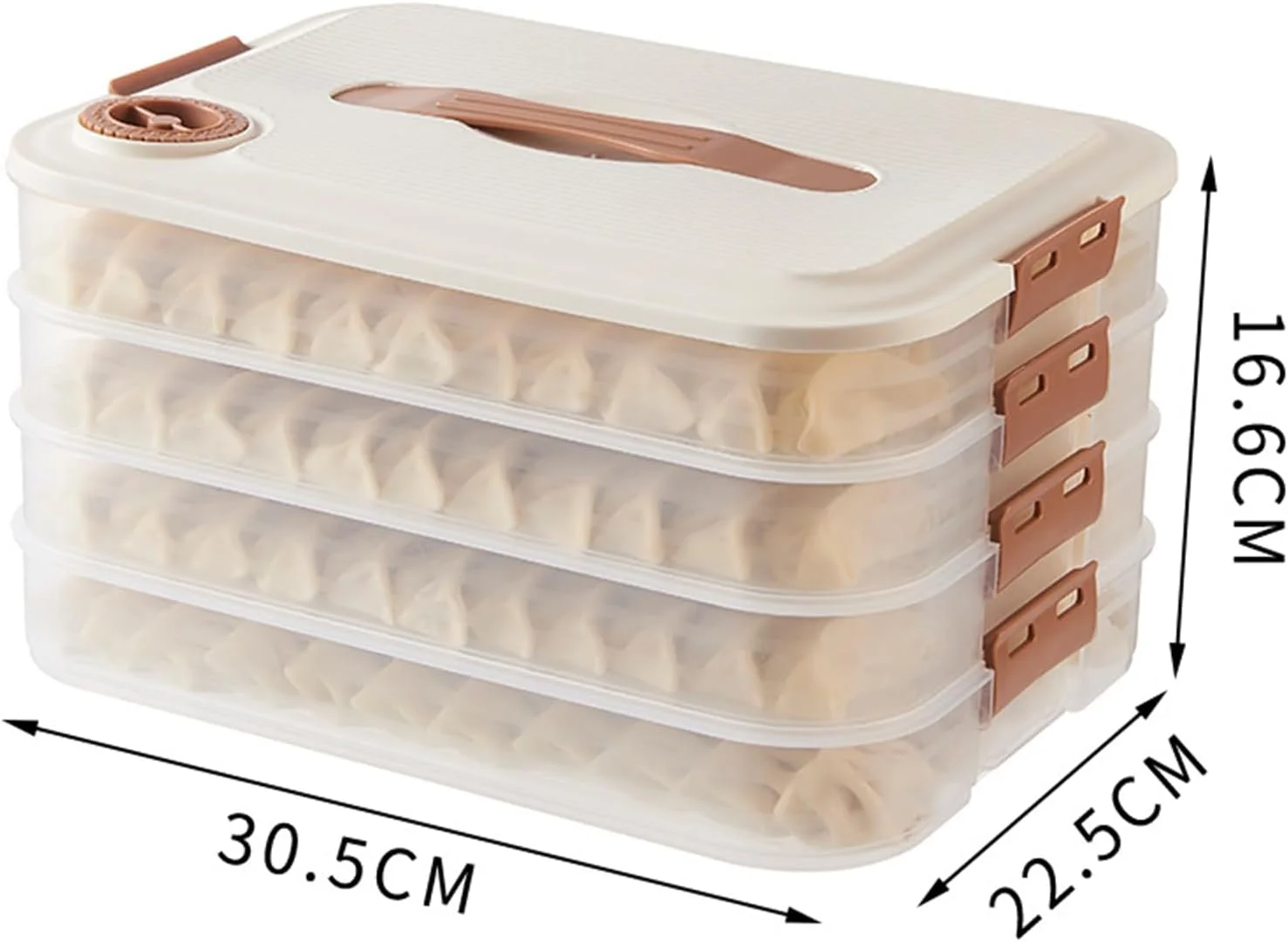 ظرف نگهداری مواد غذایی 4 طبقه، سطل سازمان دهنده یخچال با درب، جعبه نگهداری کوکی های شکری پلاستیکی، نگهدارنده قابل حمل کوفته با درب برای تنقلات، میوه، سبزیجات، گوشت، ساندویچ، ونتون