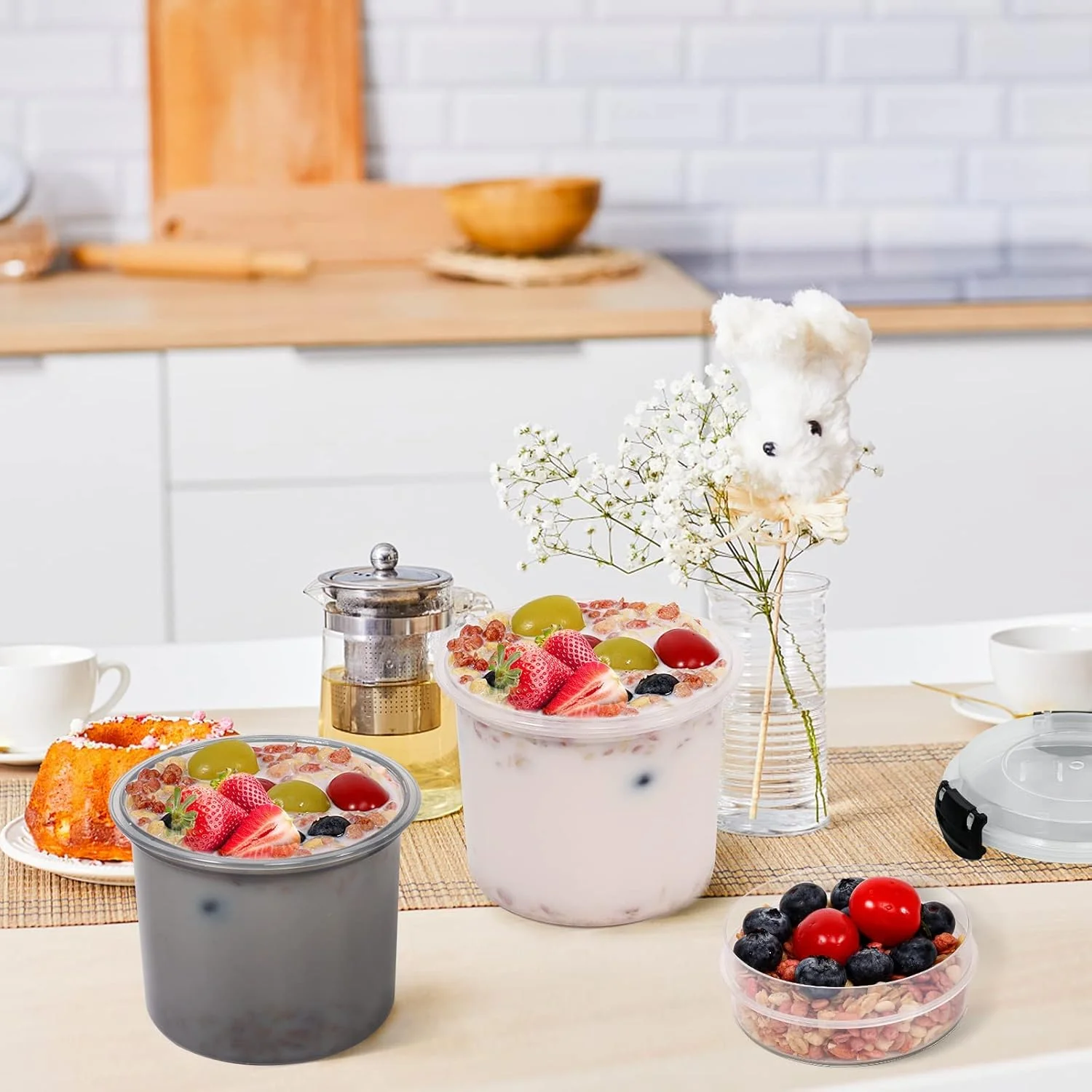 ظرف جو دوسر، 2 عدد ظرف جو دوسر شبانه با درب، فنجان ماست پارفه قابل استفاده مجدد، با درب و قاشق، فنجان صبحانه غلات ضد نشت برای بیرون بردن، فنجان دسر پلاستیکی شفاف با ظرفیت بزرگ ظرف جو دوسر، 2 عدد ظرف جو دوسر شبانه با درب، فنجان ماست پارفه قابل استفاده مجدد، با درب و قاشق، فنجان صبحانه غلات ضد نشت برای بیرون بردن، فنجان دسر پلاستیکی شفاف با ظرفیت بزرگ