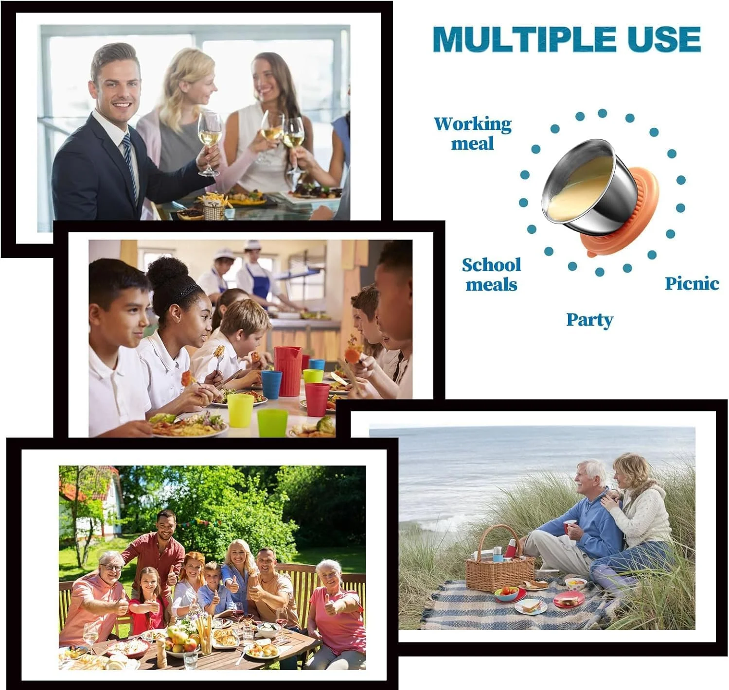 ظرف سس سالاد درب دار، مناسب جعبه بنتو، ظرف چاشنی استیل ضد زنگ کوچک با درب، برای سس، پیک نیک و مسافرت (50 میلی لیتر)، بسته 3 عددی