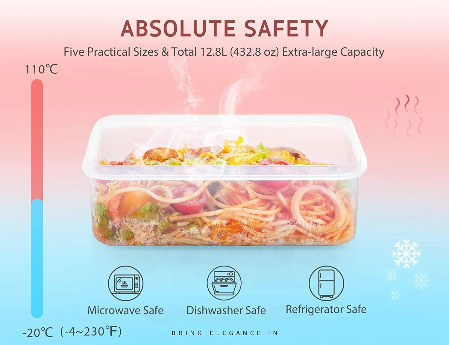 ظرف آماده سازی غذا TYCOM، ست 12 عددی ظروف نگهداری مواد غذایی درب دار، ظروف پلاستیکی قابل استفاده مجدد، جعبه های سازمان دهنده آشپزخانه قابل چیدن، ظروف Tupperware، فاقد BPA و قابل استفاده در مایکروویو، فریزر و ماشین ظرفشویی