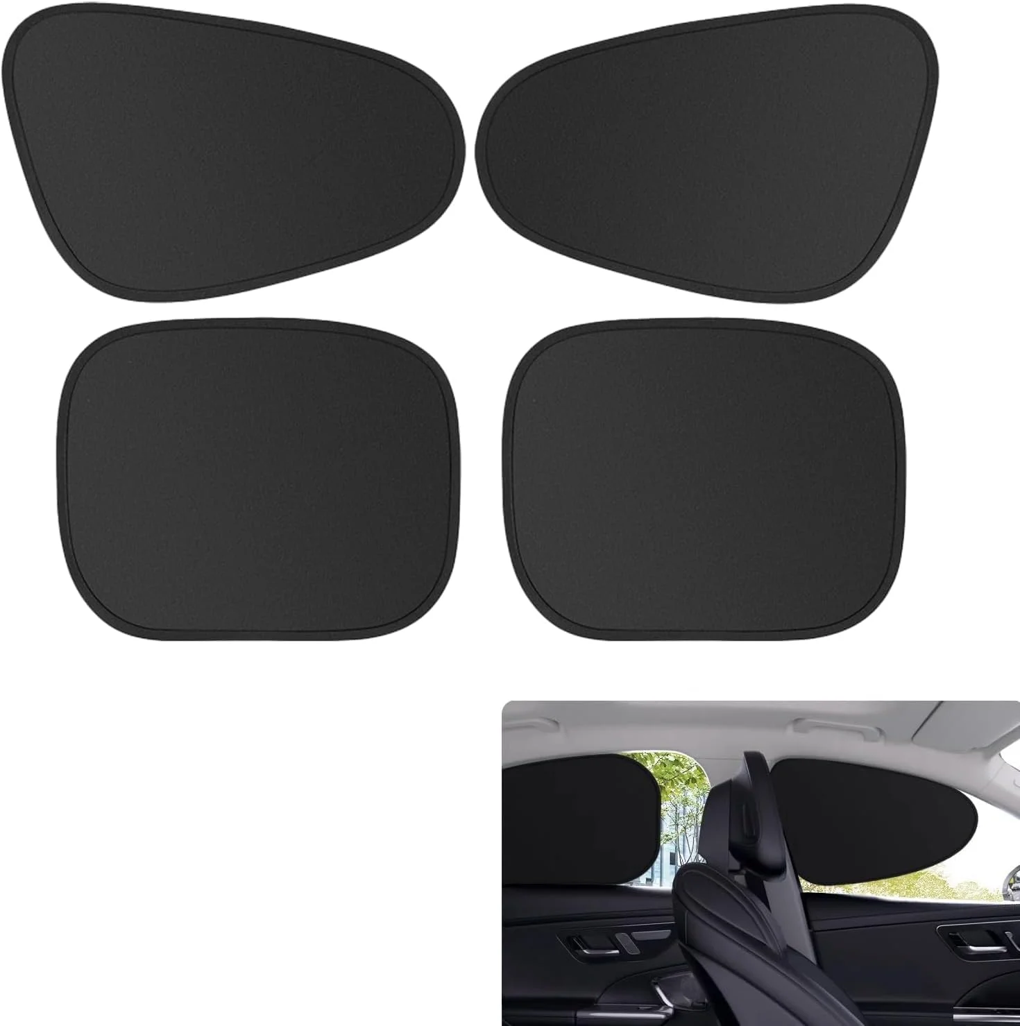 سایبان شیشه بغل خودرو، 4 عدد پرده حریم خصوصی مغناطیسی خودرو، محافظت در برابر اشعه ماوراء بنفش، اتصال مغناطیسی آسان، برای نوزادان و کودکان، برای کمپینگ و مسافرت