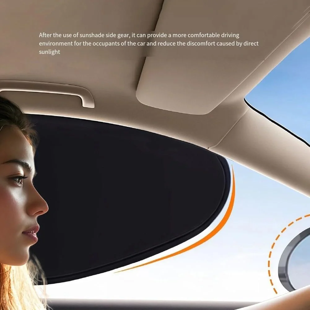 سایبان شیشه بغل خودرو، 4 عدد پرده حریم خصوصی مغناطیسی خودرو، محافظت در برابر اشعه ماوراء بنفش، اتصال مغناطیسی آسان، برای نوزادان و کودکان، برای کمپینگ و مسافرت