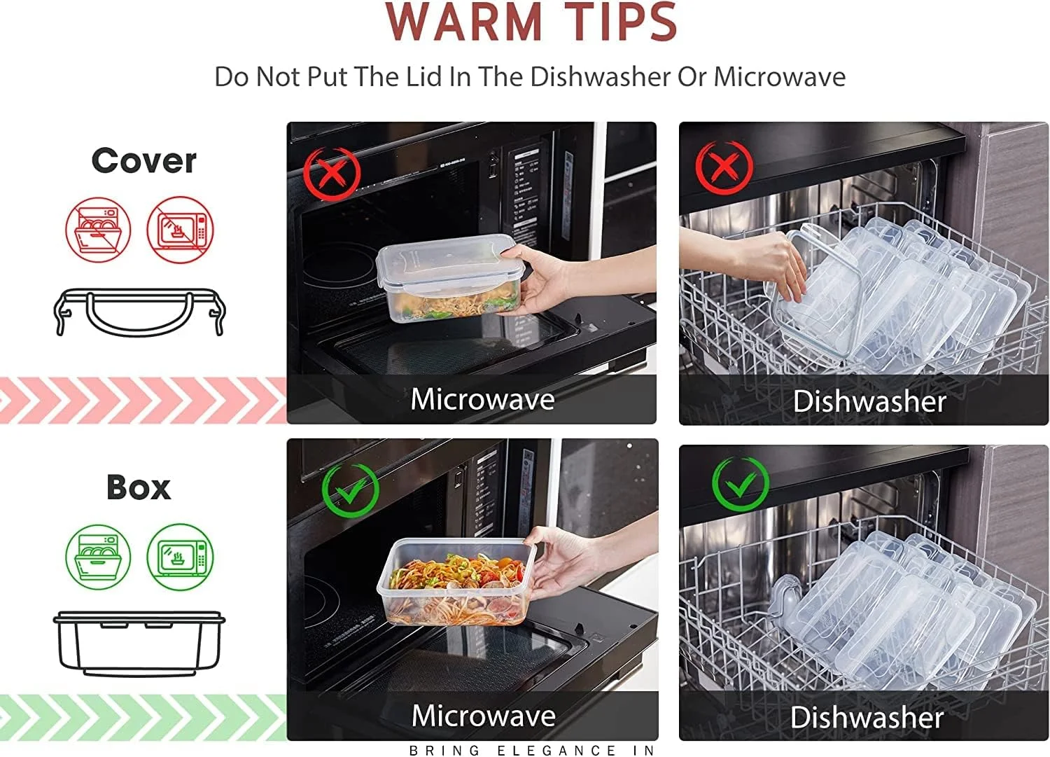 ظرف آماده سازی غذا TYCOM، ست 12 عددی ظروف نگهداری مواد غذایی درب دار، ظروف پلاستیکی قابل استفاده مجدد، جعبه های سازمان دهنده آشپزخانه قابل چیدن، ظروف Tupperware، فاقد BPA و قابل استفاده در مایکروویو، فریزر و ماشین ظرفشویی