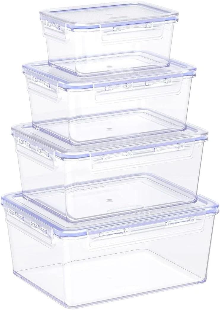 Cosmoplast Lock2Go 4-Pcs. Set of Food Storage Containers with Lids 300, 600, 900, 1200 ml
