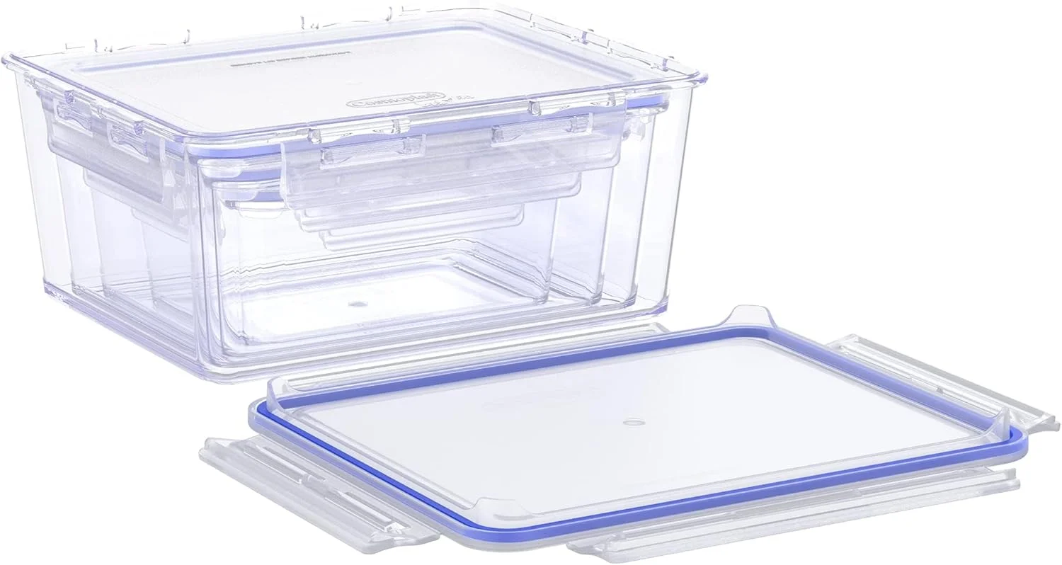 Cosmoplast Lock2Go 4-Pcs. Set of Food Storage Containers with Lids 300, 600, 900, 1200 ml