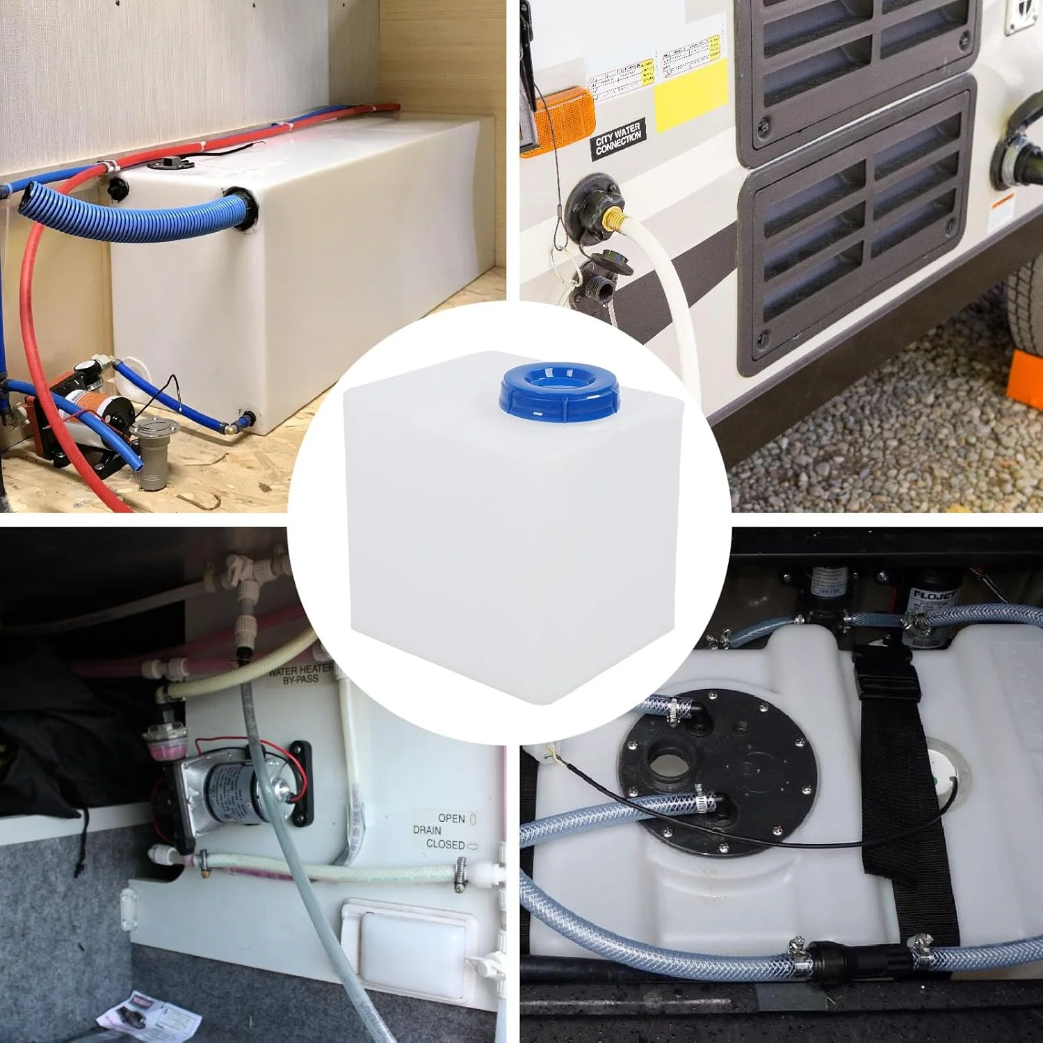 مخزن آب RV با ظرفیت 10.5 گالن، ساخته شده از مواد LLDPE با گرید غذایی، مخزن ذخیره آب شیرین قابل حمل برای کمپینگ، قایق ها، قایق های تفریحی و تریلرها مخزن آب RV با ظرفیت 10.5 گالن، ساخته شده از مواد LLDPE با گرید غذایی، مخزن ذخیره آب شیرین قابل حمل برای کمپینگ، قایق ها، قایق های تفریحی و تریلرها