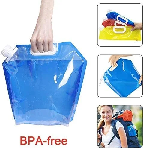 کیسه ذخیره آب تاشو قابل حمل (5 لیتری) - مجموعه 3 عددی