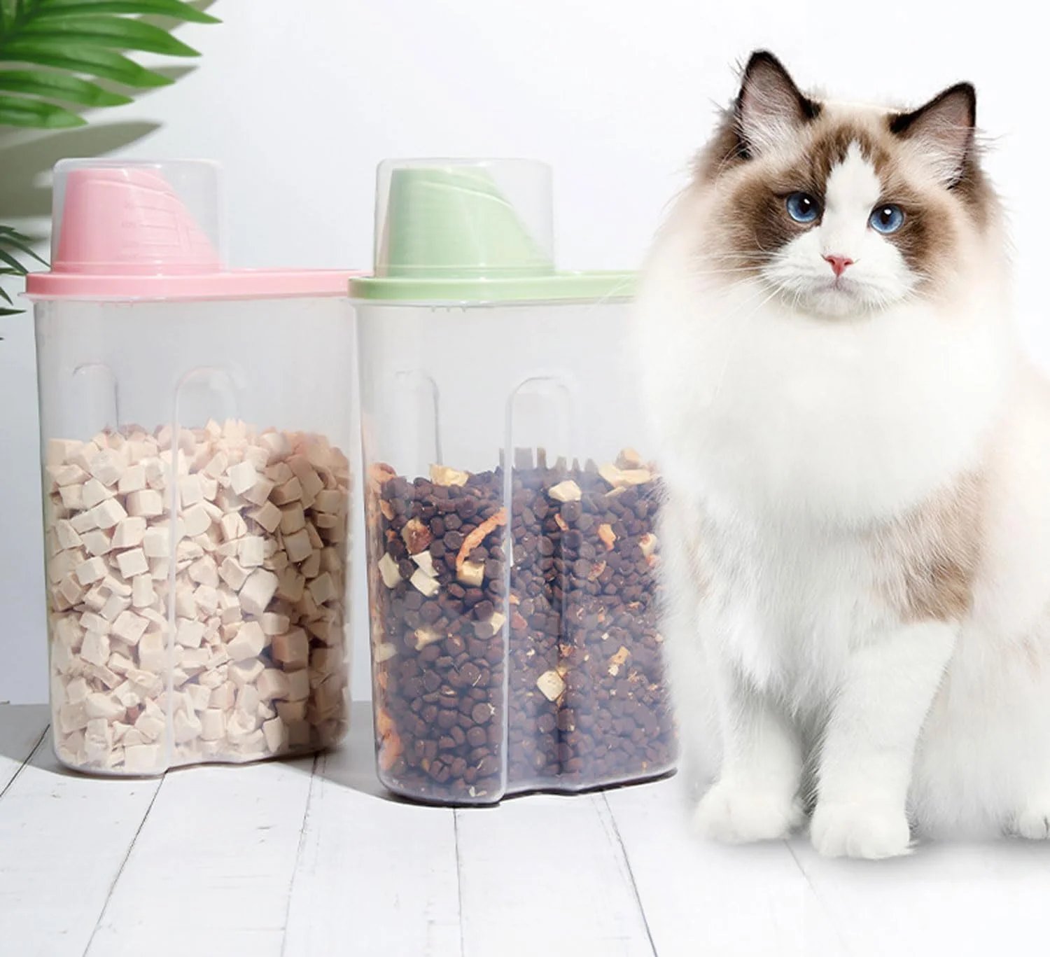 ظروف نگهداری غلات Eoptify، ست 8 عددی ظروف نگهداری مواد غذایی درب دار، جعبه پلاستیکی سازمان دهنده آشپزخانه با درب – پخش کننده آرد بدون BPA – ست ظروف و نگهداری آشپزخانه 2.5 لیتر و 1.9 لیتر