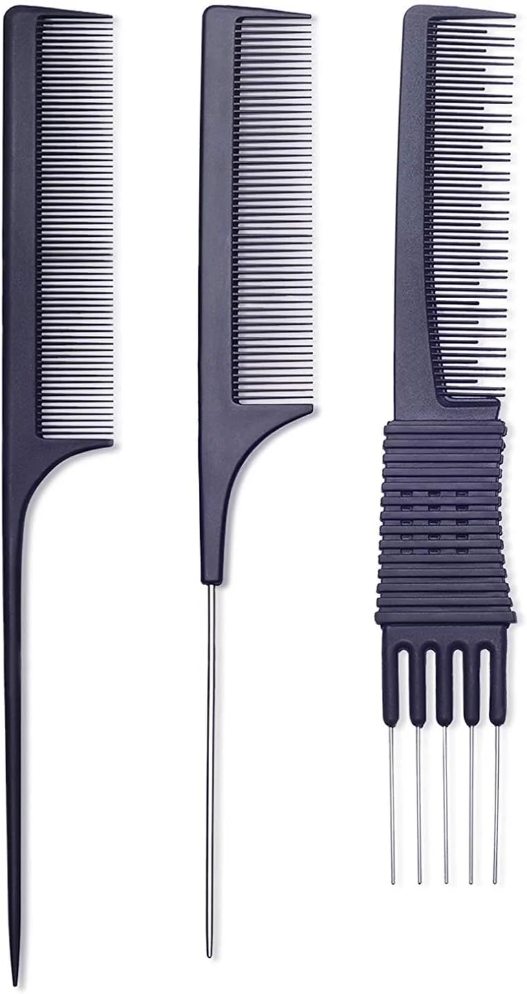 شانه پوش دهنده مو Perfehair برای موهای نازک، (بسته 3 عددی) شانه های دم موشی برای حجم دهی، جدا کردن و ایجاد موج.