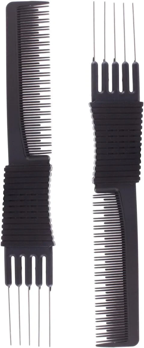 شانه پوش دهنده مو پرفهیر، 2 عدد شانه حرفه ای سالنی، کربن مشکی