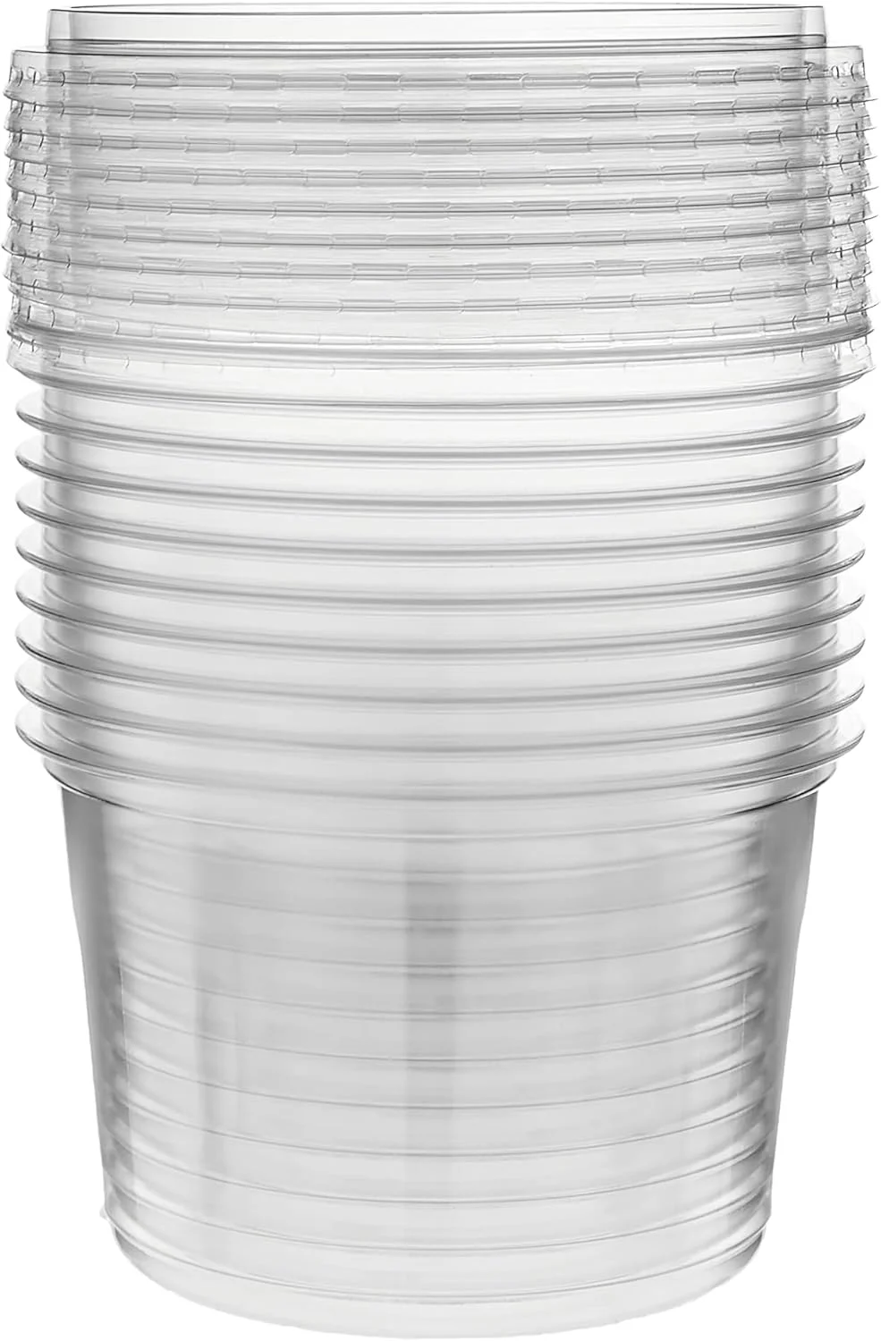 ظرف دلی یکبار مصرف Hotpack، PET شفاف، برای نگهداری مواد غذایی، ظرف گرد با درب، 16 اونس، 10 عدد