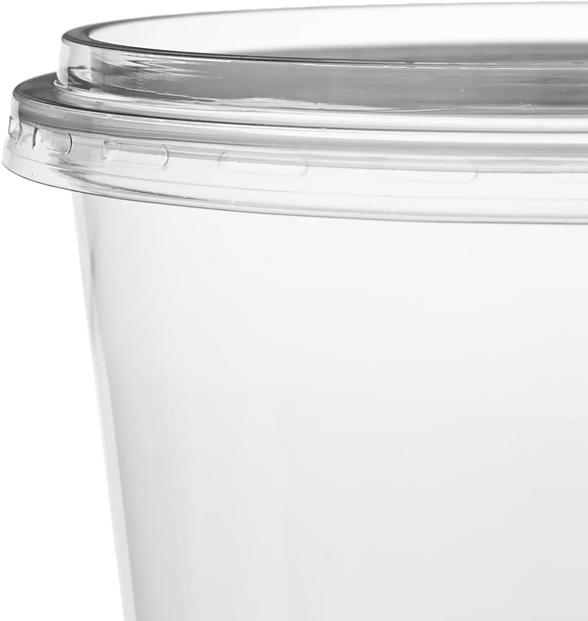 ظرف دلی یکبار مصرف Hotpack، PET شفاف، برای نگهداری مواد غذایی، ظرف گرد با درب، 16 اونس، 10 عدد