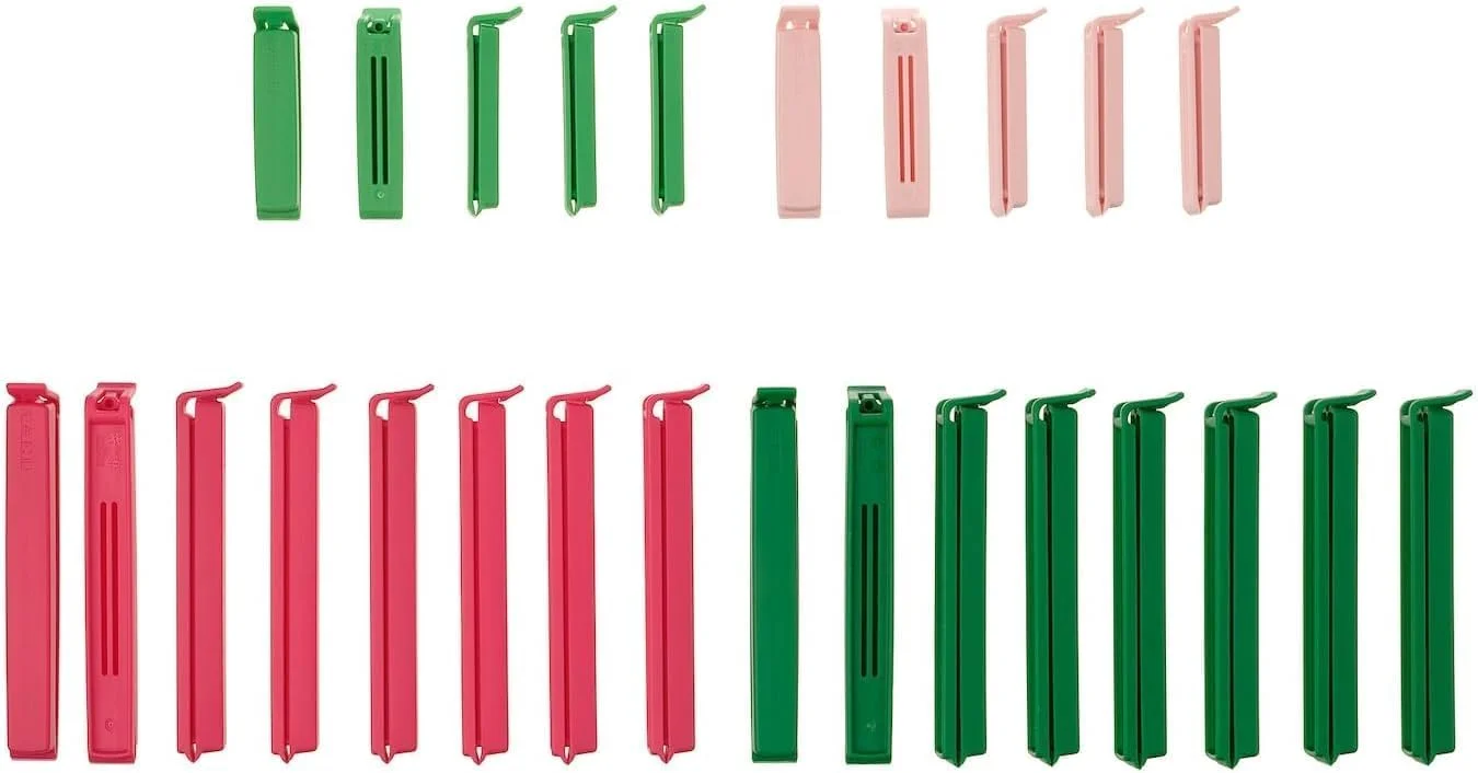 گیره های بستن کیسه ایکیا Bevara - بسته 26 عددی، قابل استفاده مجدد، ایمن برای مواد غذایی، مهر و موم محکم - ایده آل برای آشپزخانه و منزل