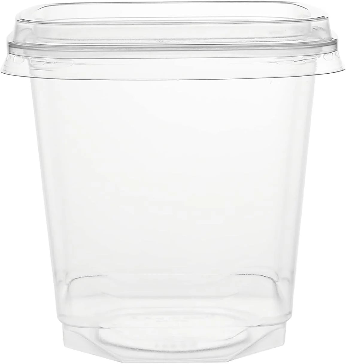 ظرف مربع شکل شفاف 24 اونسی Hotpack، مناسب نگهداری مواد غذایی و دلی، همراه با درب، 10 عدد