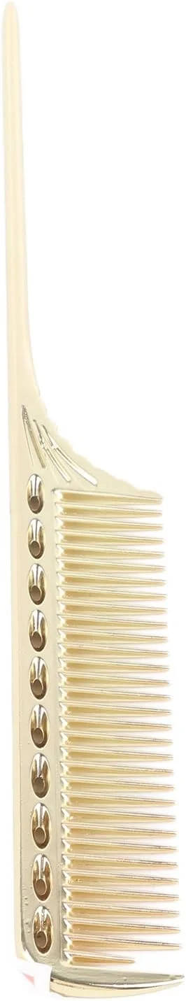 شانه دم موشی، شانه فلزی دم موشی حرفه ای آلومینیومی مناسب آرایشگاه و استفاده شخصی (طلایی)