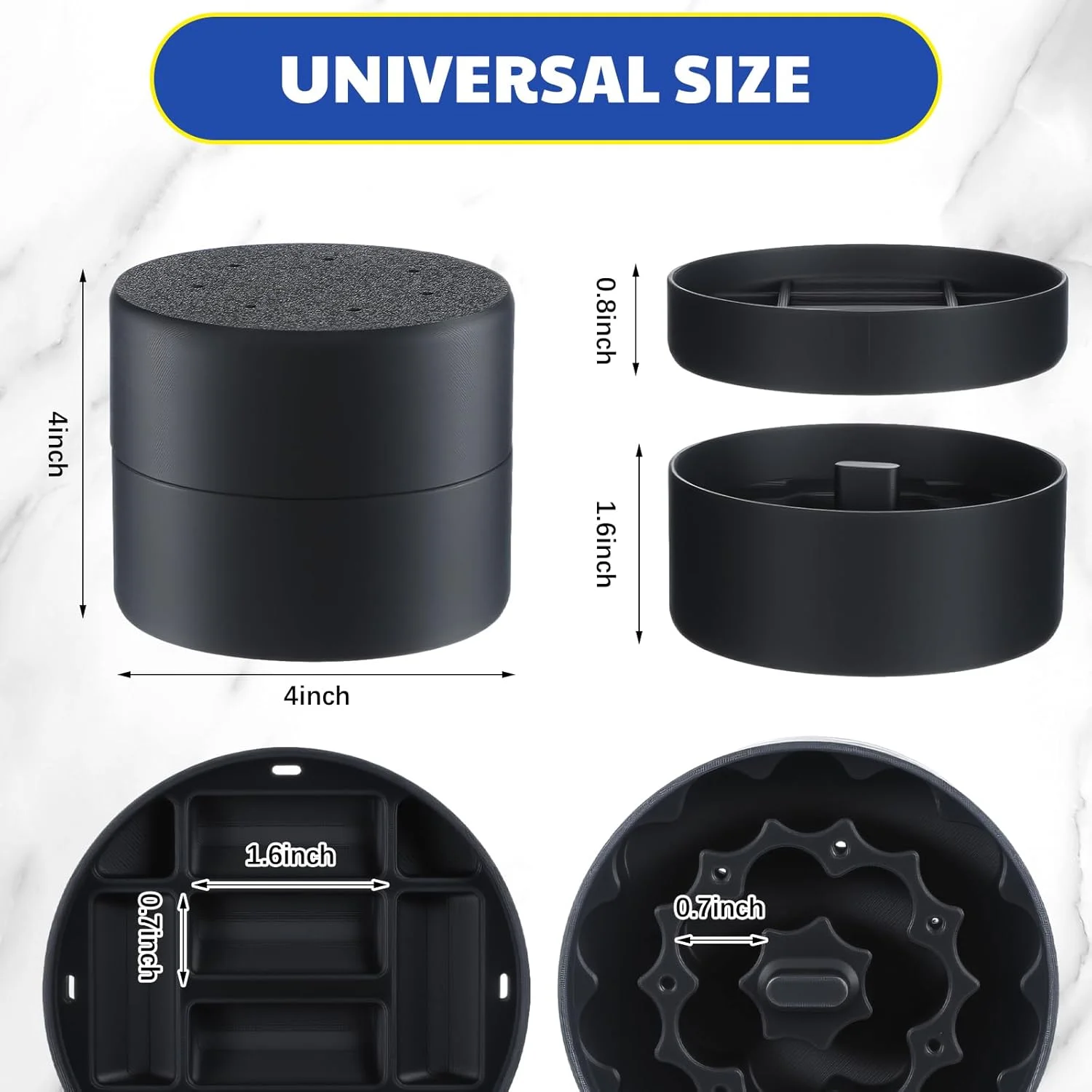محفظه نگهدارنده ویال 3 میلی لیتری LemonRoad برای شیشه غذای 32 اونسی، نگهدارنده 48 ویال، کیت سازمان دهنده 3 تکه برای سلامتی، مسافرت یا استفاده در یخچال (مشکی)