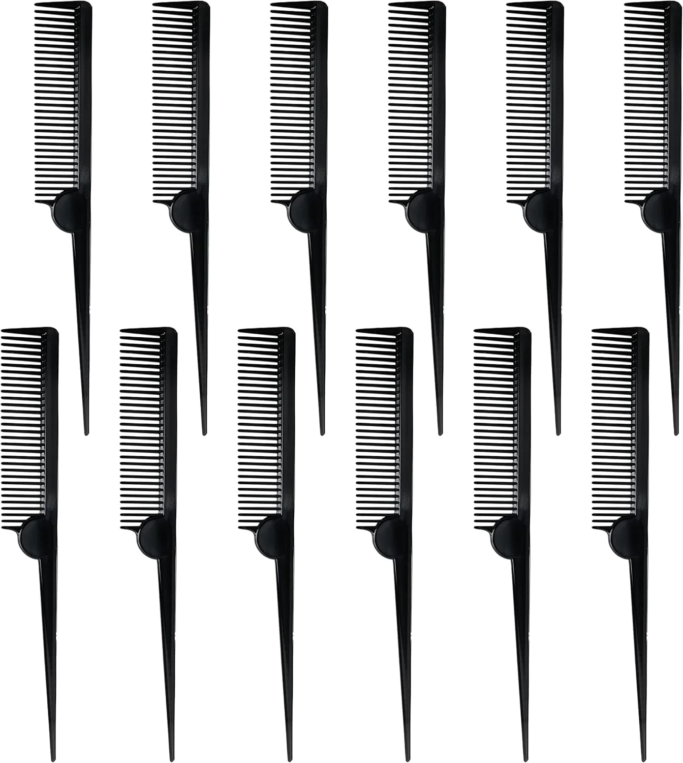 ست شانه دم موشی 210 Styling Gear، مناسب برای بافتن و جدا کردن مو، برای حالت دادن موی زنان و مردان، ساخت آمریکا، 12 عددی