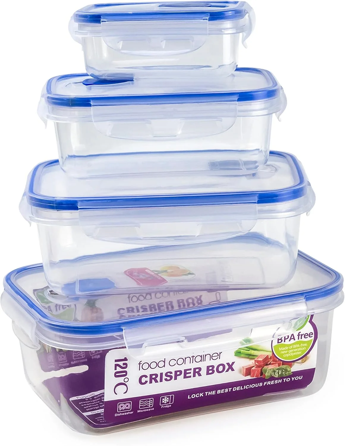 ظرف نگهدارنده غذا 4 تکه موندکس مدل LS-4104، بدون BPA