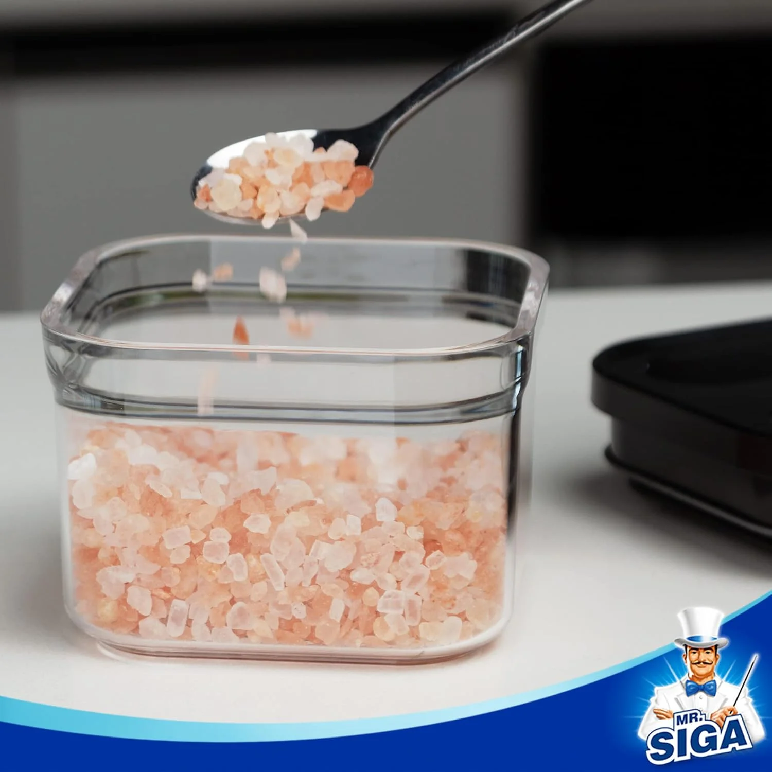 ست ظروف نگهداری مواد غذایی 4 عددی MR.SIGA، ظروف سازمانی آشپزخانه بدون BPA، ظروف نگهداری غلات، تنقلات و آبنبات با یک دست، 360 میلی لیتر / 12.2 اونس، کوچک، مشکی