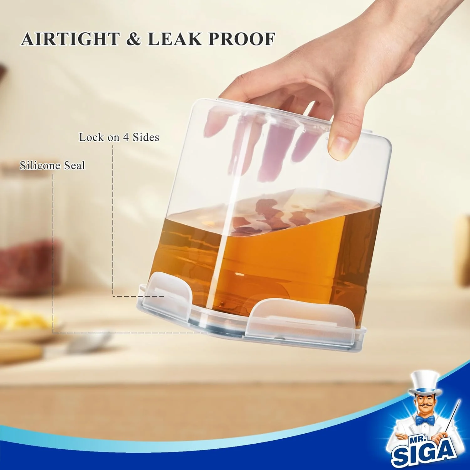 مجموعه 12 عددی ظروف نگهداری مواد غذایی MR.SIGA، سازمان دهنده آشپزخانه بدون BPA، ظروف آشپزخانه برای غلات، اسپاگتی، شامل 16 برچسب استیکر قابل استفاده مجدد