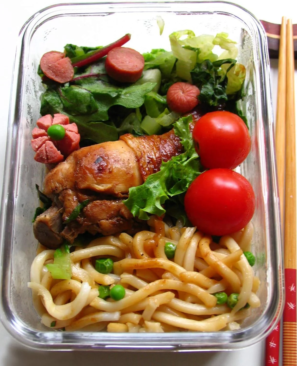 ظرف نگهدارنده غذای شیشه ای مستطیلی 700 میلی لیتری Mondex با درب آبی، Cmn0096