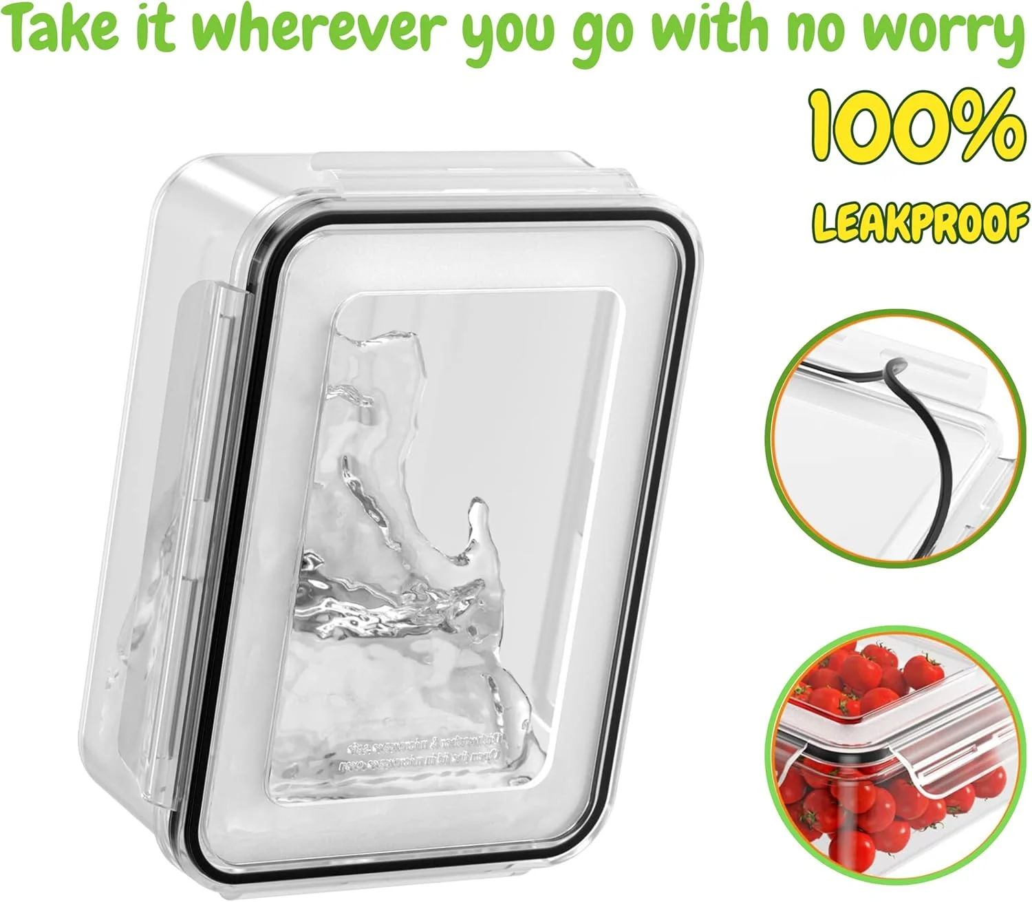 ظروف نگهداری مواد غذایی درب دار 48 عددی میملون (24 ظرف غذا و 24 درب) ظروف پلاستیکی آماده سازی غذا، سازمان دهنده و نگهداری آشپزخانه قابل استفاده مجدد، ظروف ناهار 100٪ ضد نشت