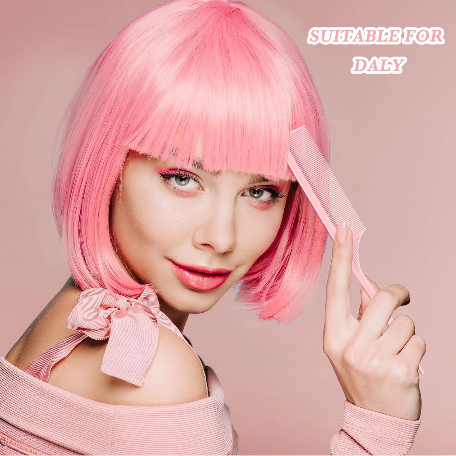 لینوئوسن 10 عدد شانه دم موشی حالت دهنده، شانه کربنی مقاوم در برابر حرارت، ضد الکتریسیته ساکن، مناسب برای پوش دادن مو، حجم دادن و حالت دادن به مو (رنگ های متنوع)